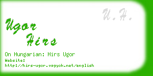 ugor hirs business card